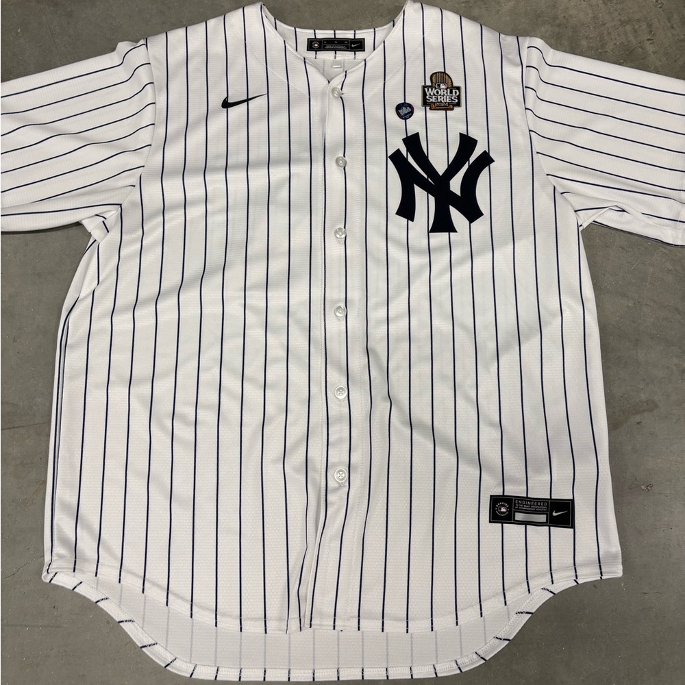 Nike White Pinstripe Baseball Jersey